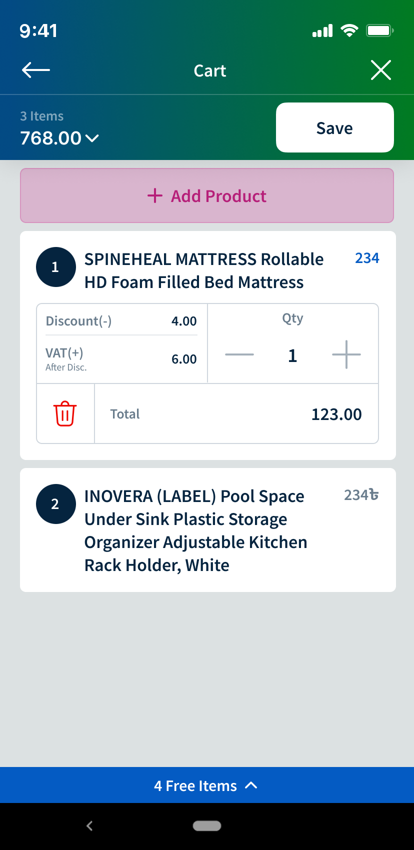 Cart Item Details